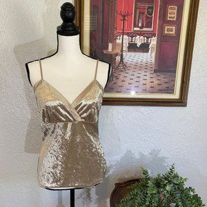 Axcess ~ Gold Velvet Top ~ Size M